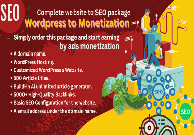Customized WordPress - 500 Article titles - Ai Article generator - 5000+ quality backlinks