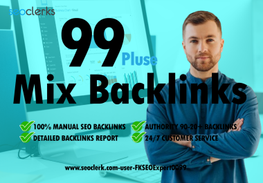 99 Da 30-50+ High Athority Manual Seo Mix Backlinks