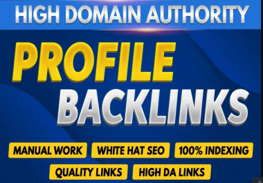 50 SEO profile backlinks white hat manual links