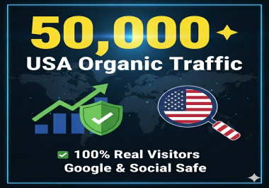 50,000 USA Real Traffic - Real Visitors Google & Web Sources Safe & Tracable