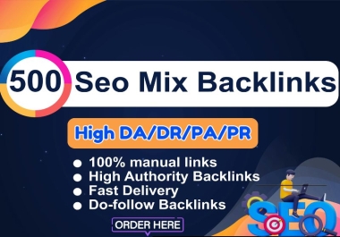 I will make 500+ high authority Mix Backlinks and dofollow rank website