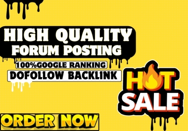 I will manually create 70 high-authority forum backlinks or postings