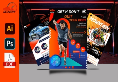 I will design an urgent modern flyer,  food flyer,  business flyer,  poster,  or leaflet.