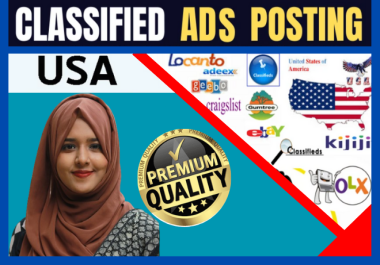 I will Publish 70 classifieds Ads post on the top USA ad posting sites