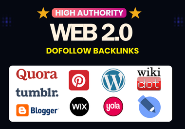 Get High Authority 10 Web 2.0 Backlinks