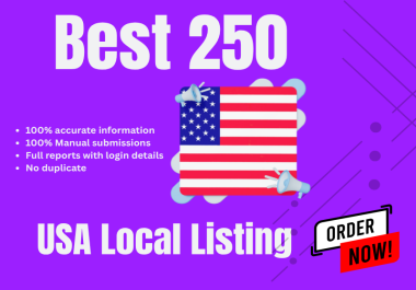 Best 250 USA Local Listing for Local SEO Ranking