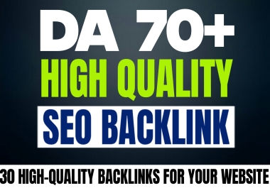 30 high quality seo Backlink for your website