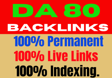 50 Backlinks DA 80+ Rank your website with on Google