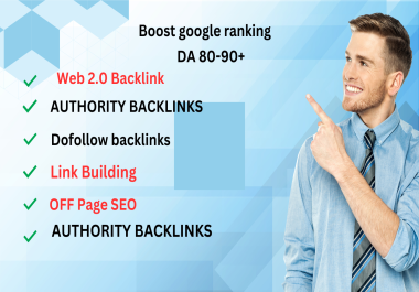 I Will do WEB2.0 Backlink and DA50-90+
