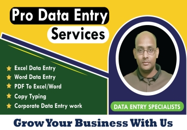 I am a professional data entry specialist