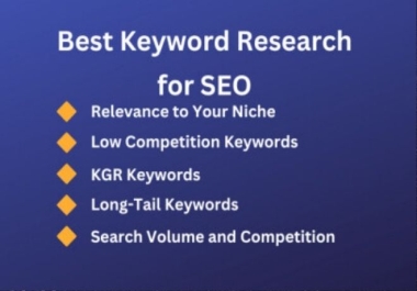 I will do low competition long tail keyword research