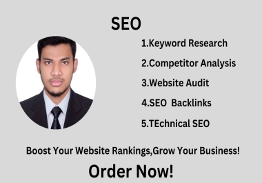 I will do Expert SEO Keyword Research,  Technical SEO,  Competitor Analysis