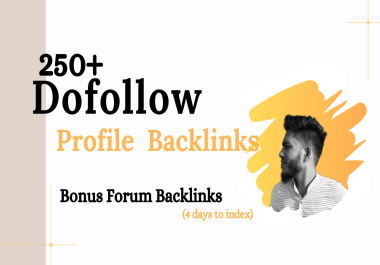 I will do high quality 250 dofollow profile backlinks forum posting