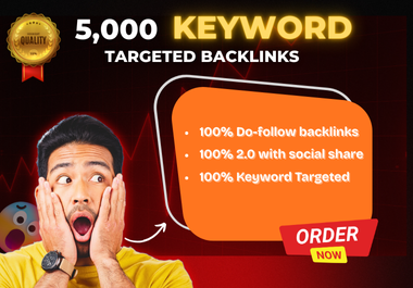 5000 safe and quality keyword targeted backlinks boost your web site