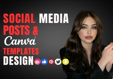I will create social media posts,  canva templates for your brand