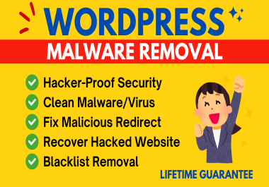 I will wordpress malware removal,  remove malware,  virus removal