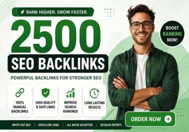2500 High Quality SEO Backlinks Package White Hat SEO Authority Links