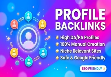 I will do 60 SEO contextual dofollow profile backlinks with high quality link building