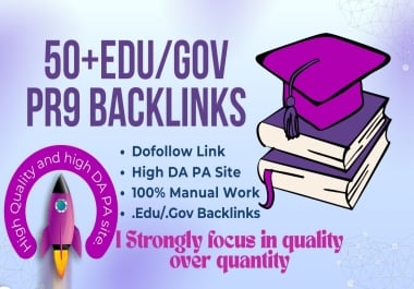 Handmade 50 High DA Dofollow ED GV profile Backlinks
