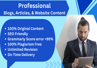 I will write 1000 words an excellent Article,  SEO blogs and more