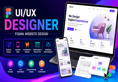 UI UX Designer,  Figma Website Design,  Landing Page,  Ecommerce Website,  Mockup,  Prototypes,  Wireframe