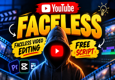 I Will Make Faceless YouTube Videos With Script,  Voiceover & Editing