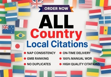 I will build 50 local citations for all countries worldwide SEO
