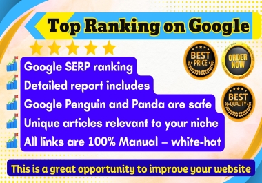 Google Top Ranking with Powerful SEO Backlinks