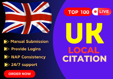 Create Manually Top 100 UK local citations