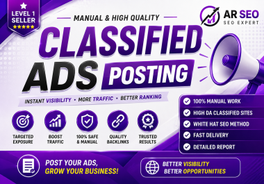 I Will Do 50 Manual Classified Ads Posting for SEO,  Traffic & Website Exposure