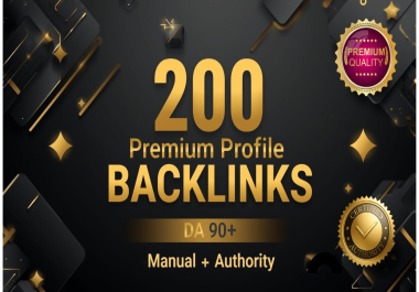I will manually create 200 high authority profile backlinks for top Google ranking