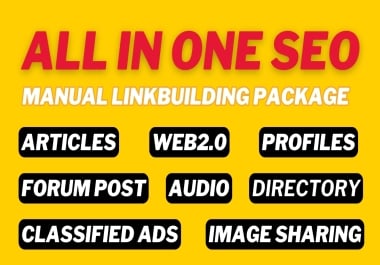 All In One Manual SEO Link Building Service High Quality Backlinks for Higher Rankings