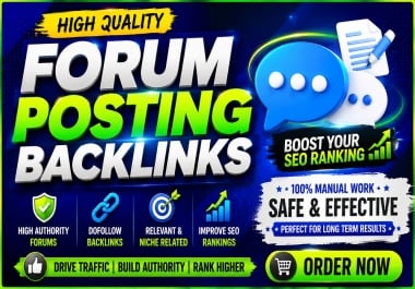 Top 45+ forum posting high quality do follow SEO backlinks