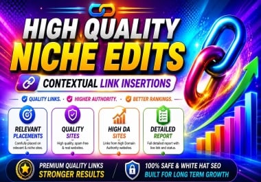 I Will Create 5 Premium Niche Edit Link Insertions on Authority Websites