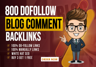I will build 800 manual dofollow blog comment backlinks on High da pa sites