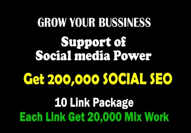 Premium 200,000 Social Signals Across 5 Platforms - Maximize SEO & Visibility for Up to 10 Links