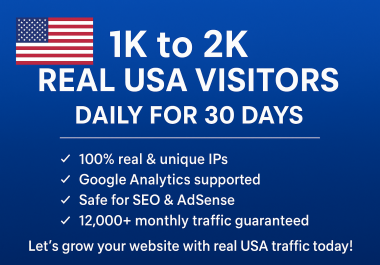 Real Traffic from USA - 1,000 to 2,000 Visitors for Your Site