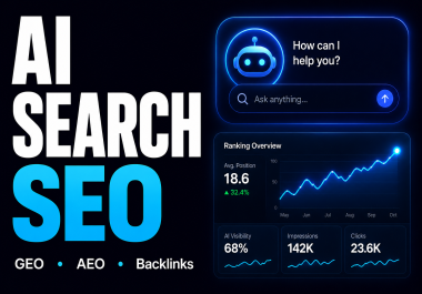 I will do AI SEO,  GEO and AEO optimization for AI search visibility