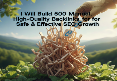 I Will Build 500 Manual,  High-Quality Backlinks for Safe & Effective SEO Growth