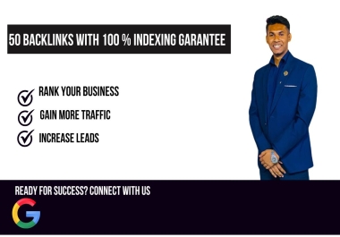 Boost Your Website with 50 Premium backlinks with 100 indexing garantee