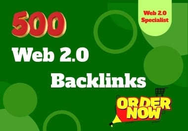 You will get web 2.0 backlinks from top rated backlinks expert