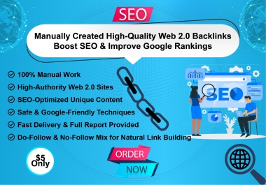 I will manually 200 High-Quality web 2.0 backlinks Boost SEO & ranking