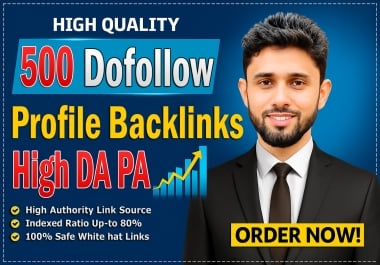 Create 500 Dofollow Profile Backlinks For Google Ranking