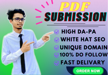 I will create Powerful 70 PDF submission backlinks to improve SEO