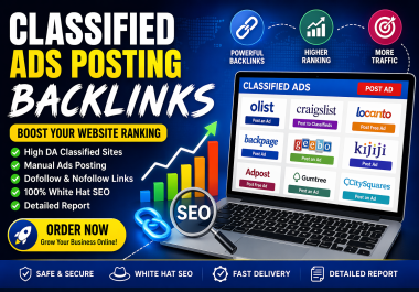 I will do 70 classified ads posting backlinks - increase online visibility