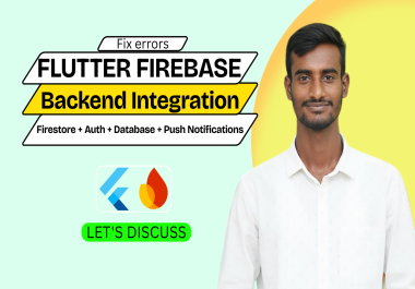 I will integrate firebase auth,  firestore,  and push notifications in flutter