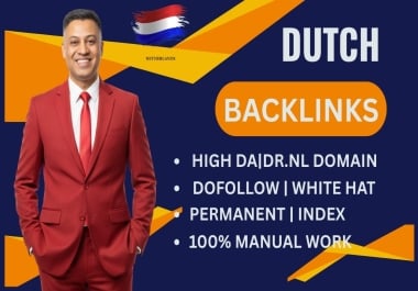 I Will Provide High DA DR Permanent Dofollow Dutch Backlinks from. NL Domains 100 Manual