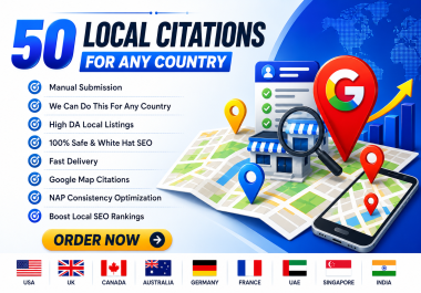 I Will Build 50 Local Citations for Any Country with Manual Submission