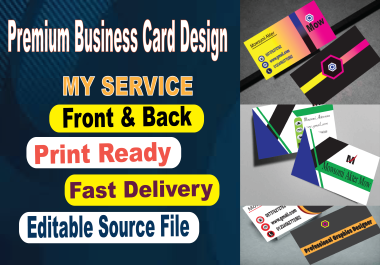 I will create premium business card with editable source file