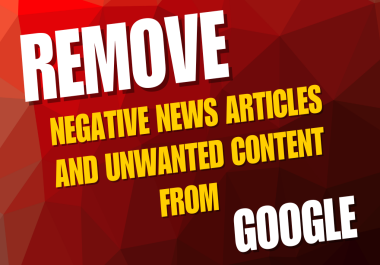 i will do seo reputataion management by removing negative news articles and links from Google